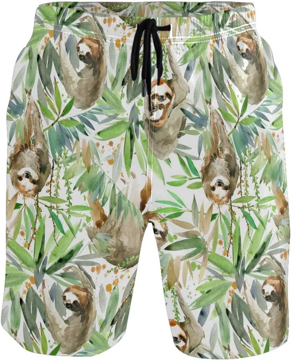 visesunny Cool Mens Novelty Swim Trunks Quick Dry Summer Board Beach Shorts with Mesh Lining and Pockets