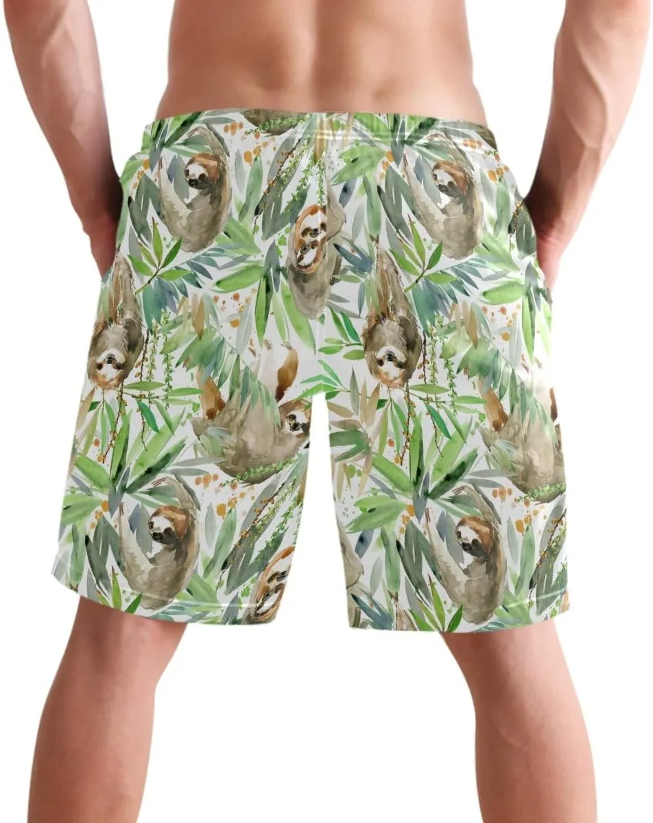 visesunny Cool Mens Novelty Swim Trunks Quick Dry Summer Board Beach Shorts with Mesh Lining and Pockets