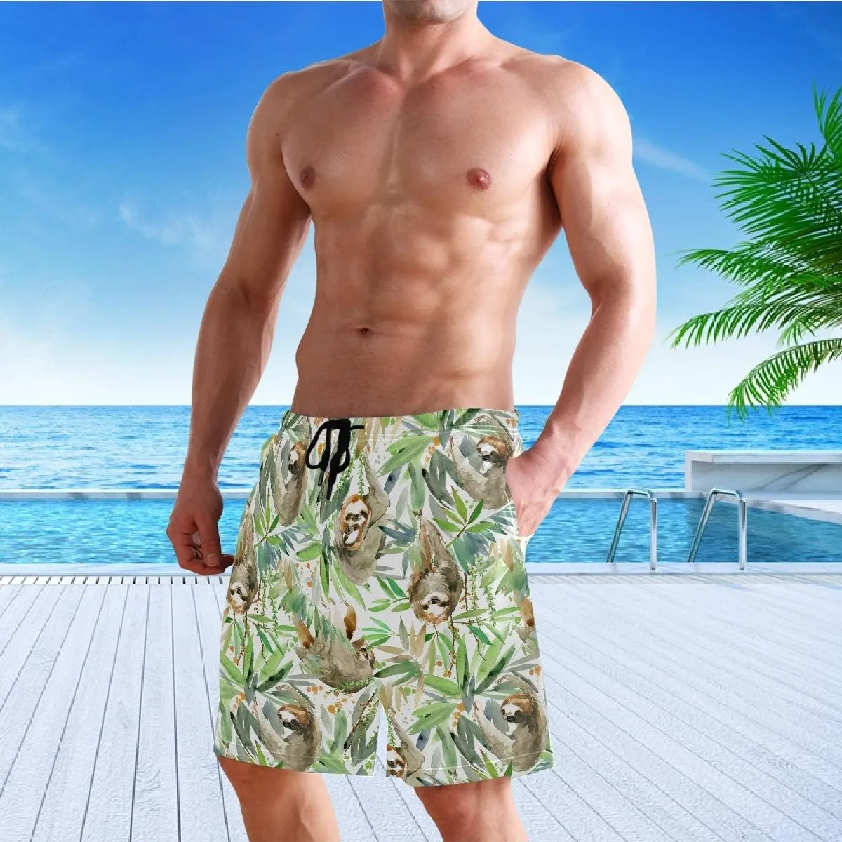 visesunny Cool Mens Novelty Swim Trunks Quick Dry Summer Board Beach Shorts with Mesh Lining and Pockets