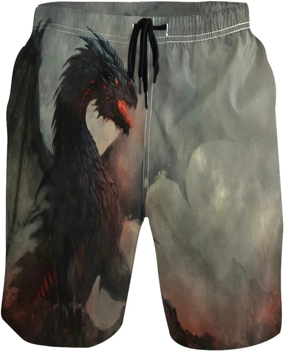 visesunny Fashion Funny Style Men's Beach Shorts Swim Trunks Quick Dry Casual Polyester Swim Shorts with Pockets S-XXL