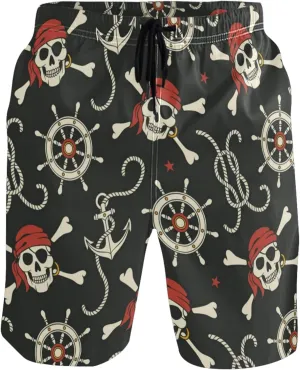 visesunny Fashion Funny Style Men's Beach Shorts Swim Trunks Quick Dry Casual Polyester Swim Shorts with Pockets S-XXL