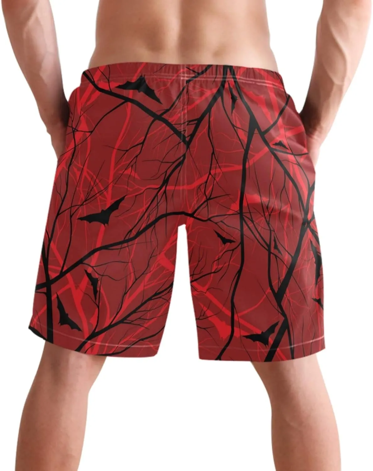 visesunny Fashion Men's Novelty Swim Trunks Quick Dry Swimwear Summer Beach Sports Board Shorts Floral Bathing Suit