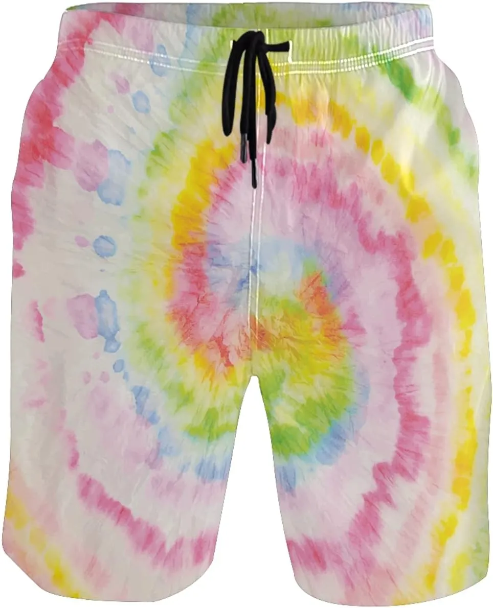 visesunny Fashion Men's Novelty Swim Trunks Quick Dry Swimwear Summer Beach Sports Board Shorts Floral Bathing Suit