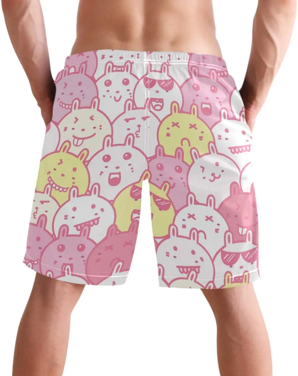 visesunny Men's Novelty Beach Shorts Quick Dry Swimwear Sports Running Swim Board Shorts