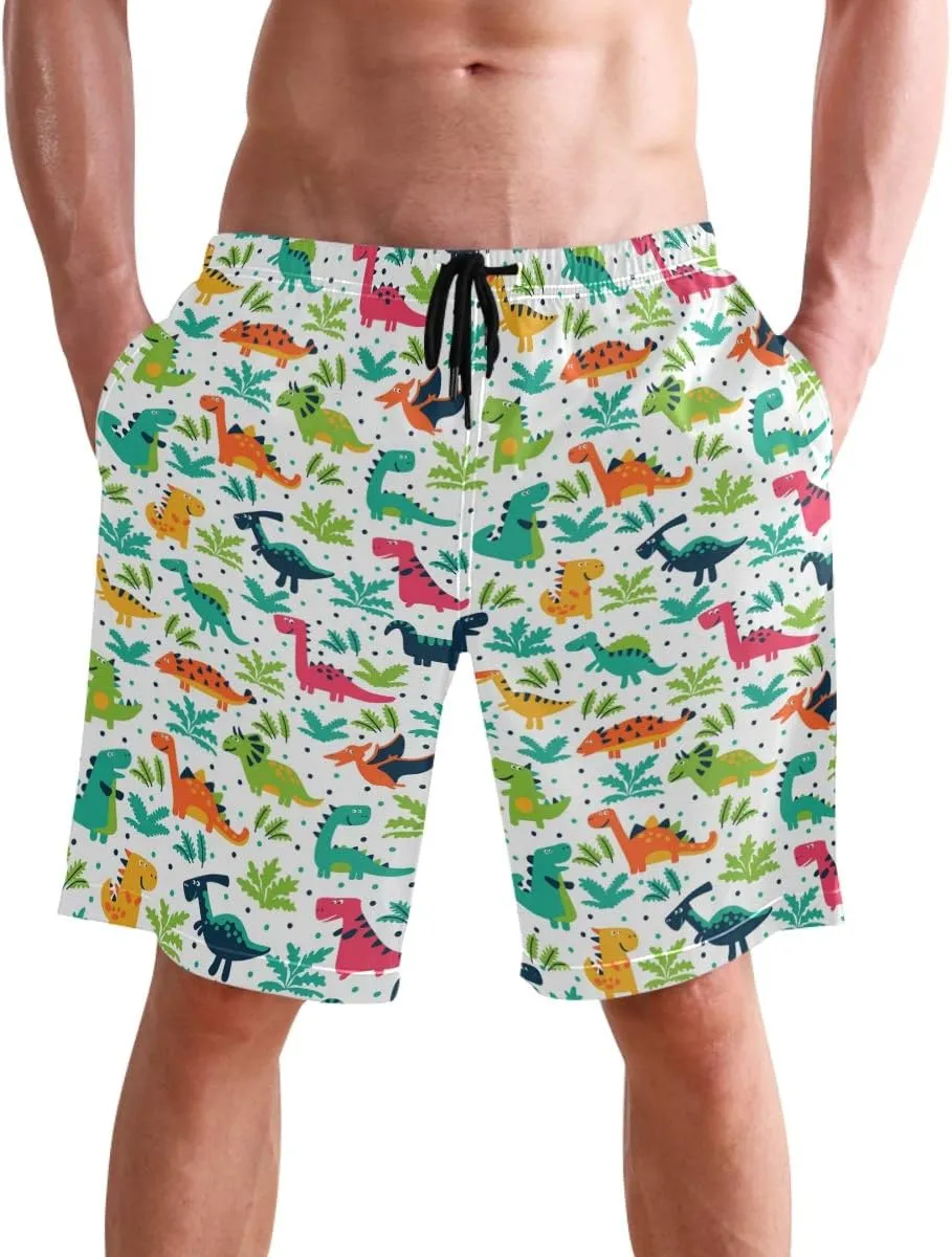 visesunny New Summer Men's Swim Trunks Quick Dry Bathing Suits Holiday Beach Short Casual Board Shorts