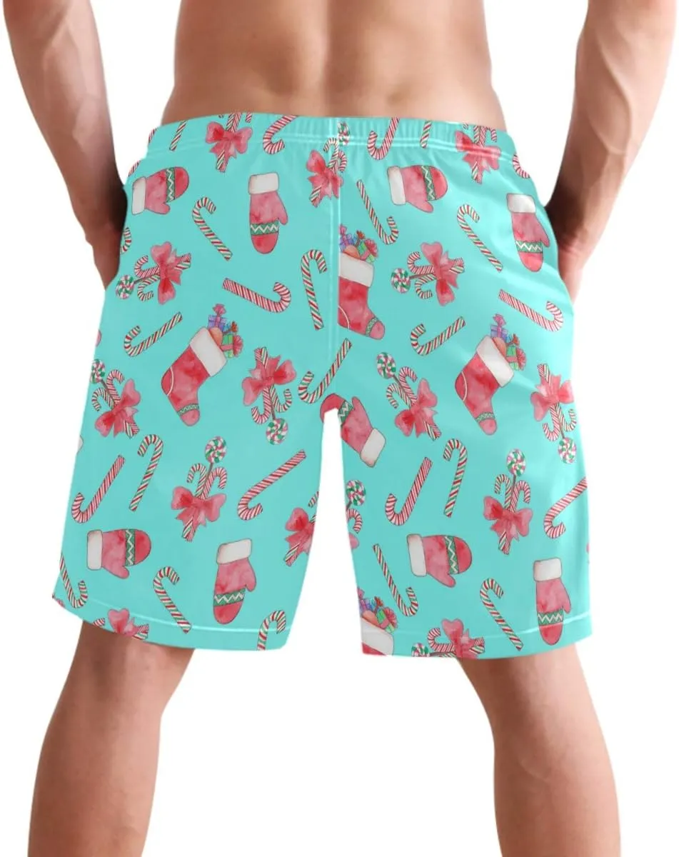 visesunny New Summer Men's Swim Trunks Quick Dry Bathing Suits Holiday Beach Short Casual Board Shorts