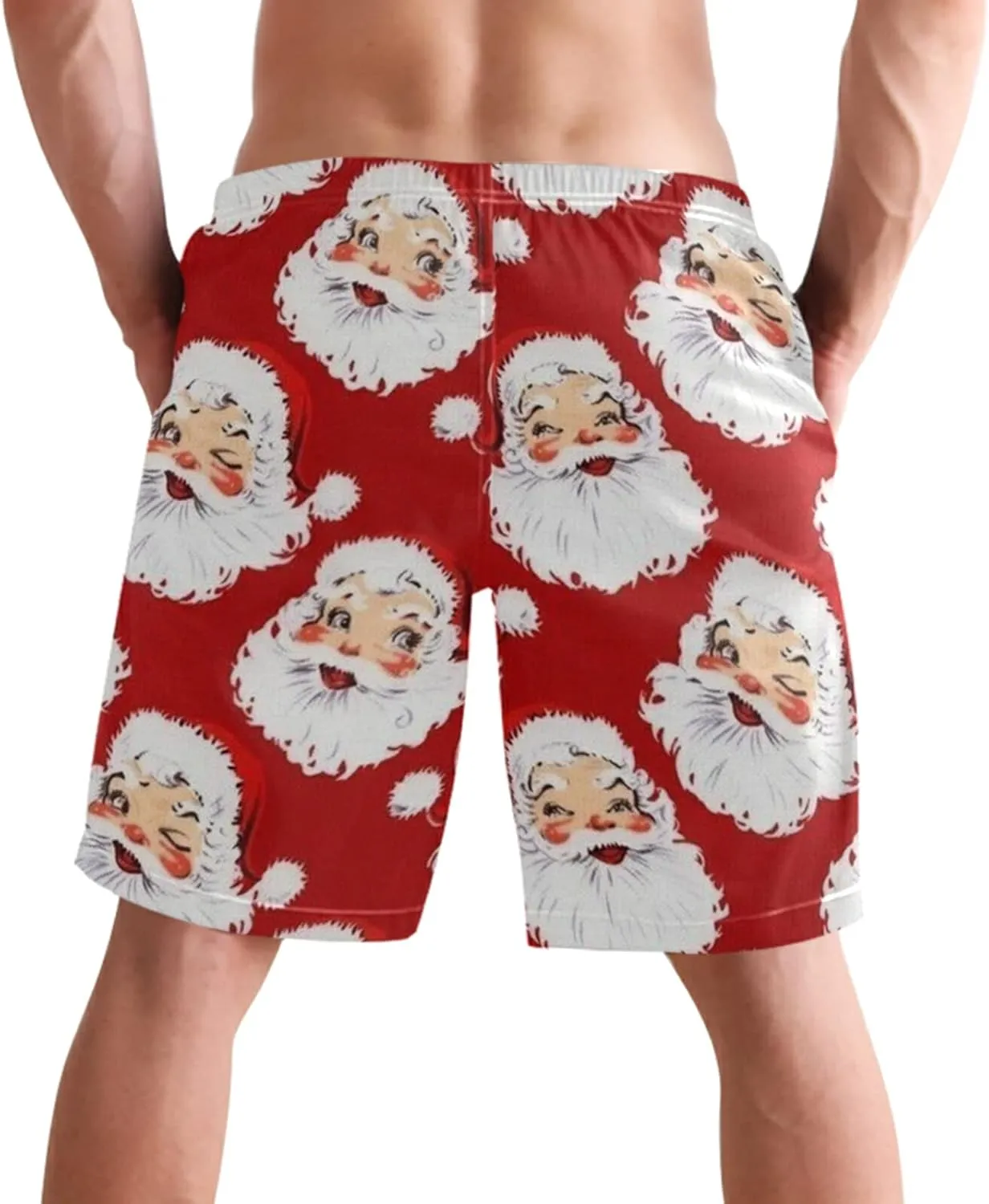 visesunny Stylish Mens Swim Trunks Quick Dry Beachwear Sports Running Swim Board Shorts Bathing Suits Mesh Lining