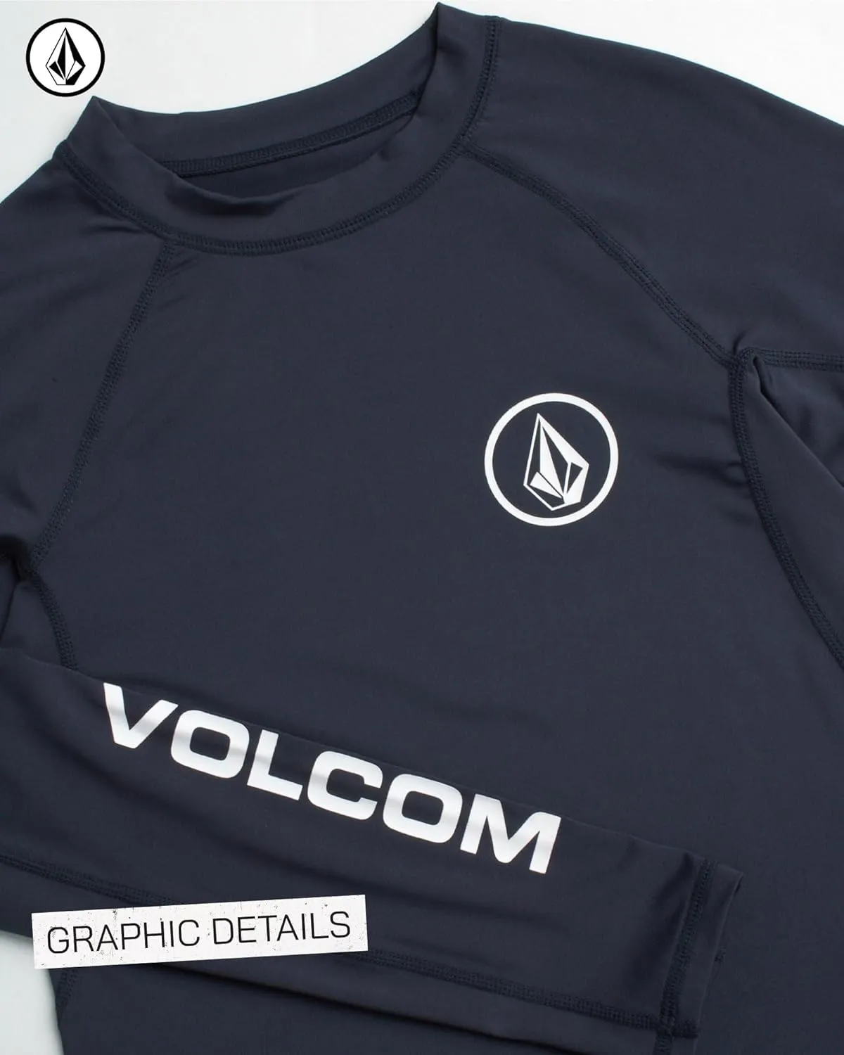 Volcom Boys Swim Shirt - UPF 50  Long Sleeve Rash Guard for Boys - Quick Dry Kids Swimwear Sun Protection Swim Shirts