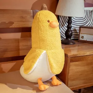 Walbest Banana Duck Plush Toys Cute Banana Duck Stuffed Animals Plushies Duck Stuffed Animals Cute Sleeping Pillows Gifts for Girls Teens (Yellow, 70cm/27.56")