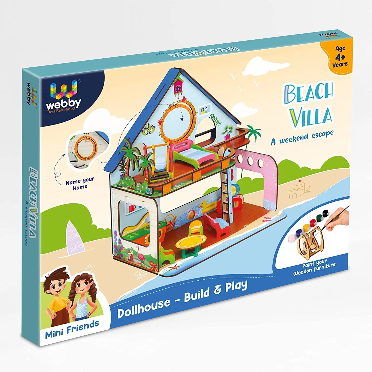 Webby Beachvilla The Weekend Escape Wooden Doll House