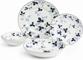 Wedgwood Wild Strawberry Inky Blue Dinnerware Set, 4 Pieces