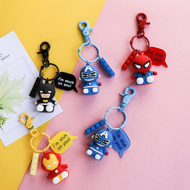 Wholesale Cartoon Silicone Building Blocks Keychain (M) JDC-KC-XiangYi004