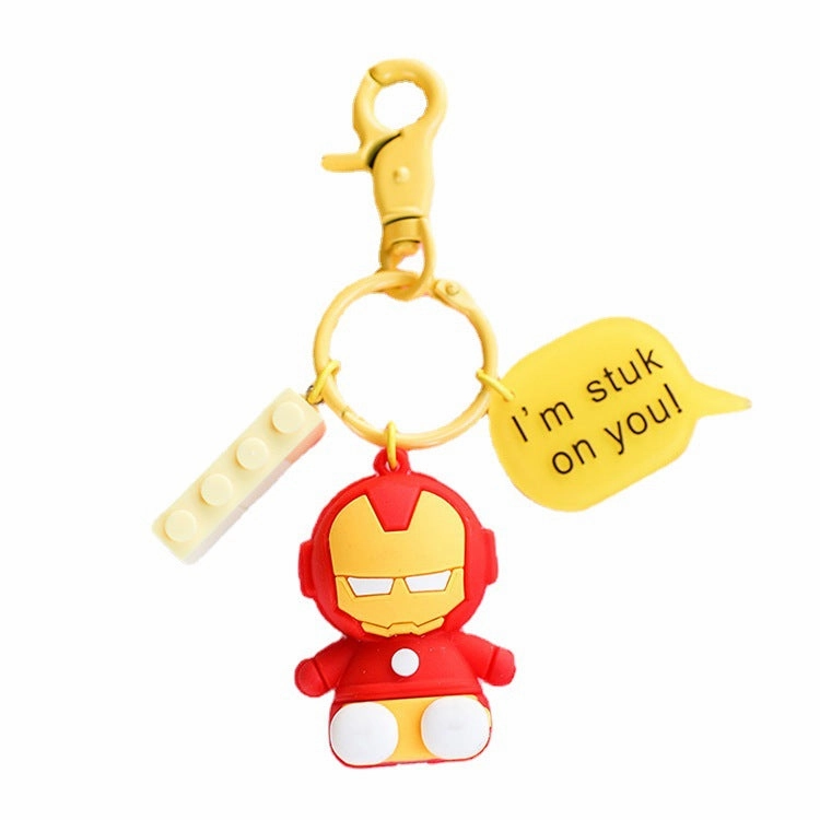 Wholesale Cartoon Silicone Building Blocks Keychain (M) JDC-KC-XiangYi004