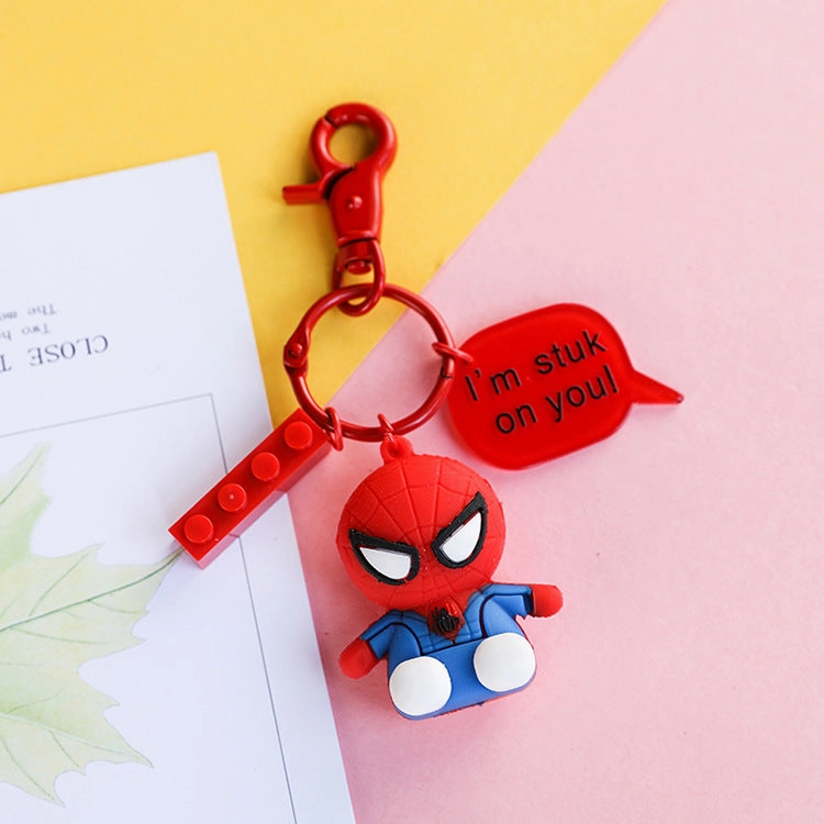 Wholesale Cartoon Silicone Building Blocks Keychain (M) JDC-KC-XiangYi004