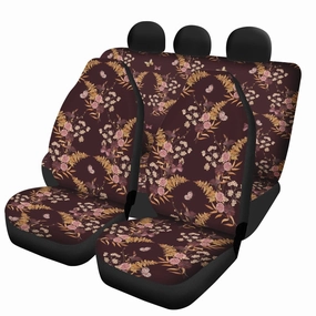 Wine Arabesque Car Seat Covers Full Set