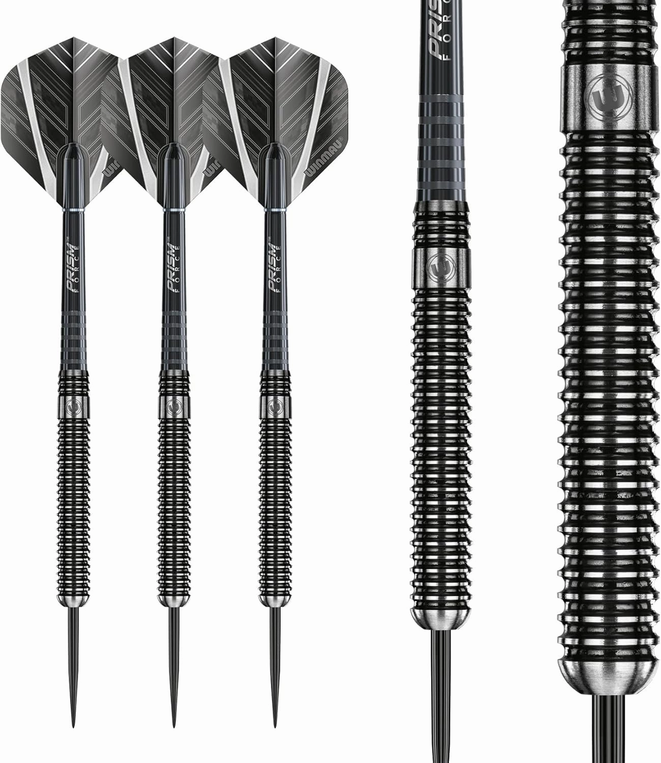 Winmau Blackout Softip Tungsten Darts Set with Flights and Shafts (Stems)