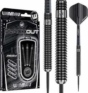 Winmau Blackout Softip Tungsten Darts Set with Flights and Shafts (Stems)