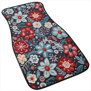 Winter Flowers Car Floor Mats