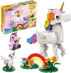 WISEPLAY Unicorn Building Block Set - 12 in 1 Unicorn Toys for Girls Age 6-8