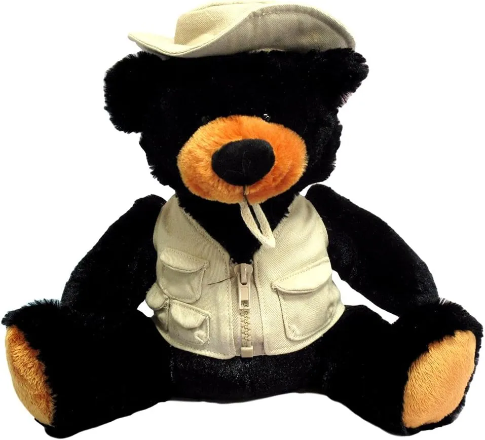 Wishpets Stuffed Animal - Soft Plush Toy for Kids - 10" Fishing Bear with Vest and Hat…