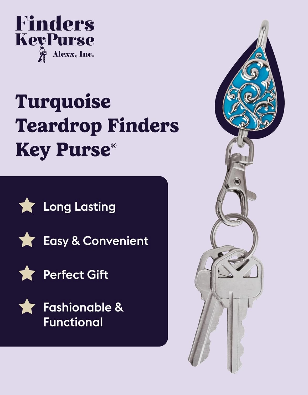 Women’s Bag Charm Key Finder, Car Keychain Hook, Cute Purse Organizer & Tote Bag Accessories, Gifts for Mom - Original