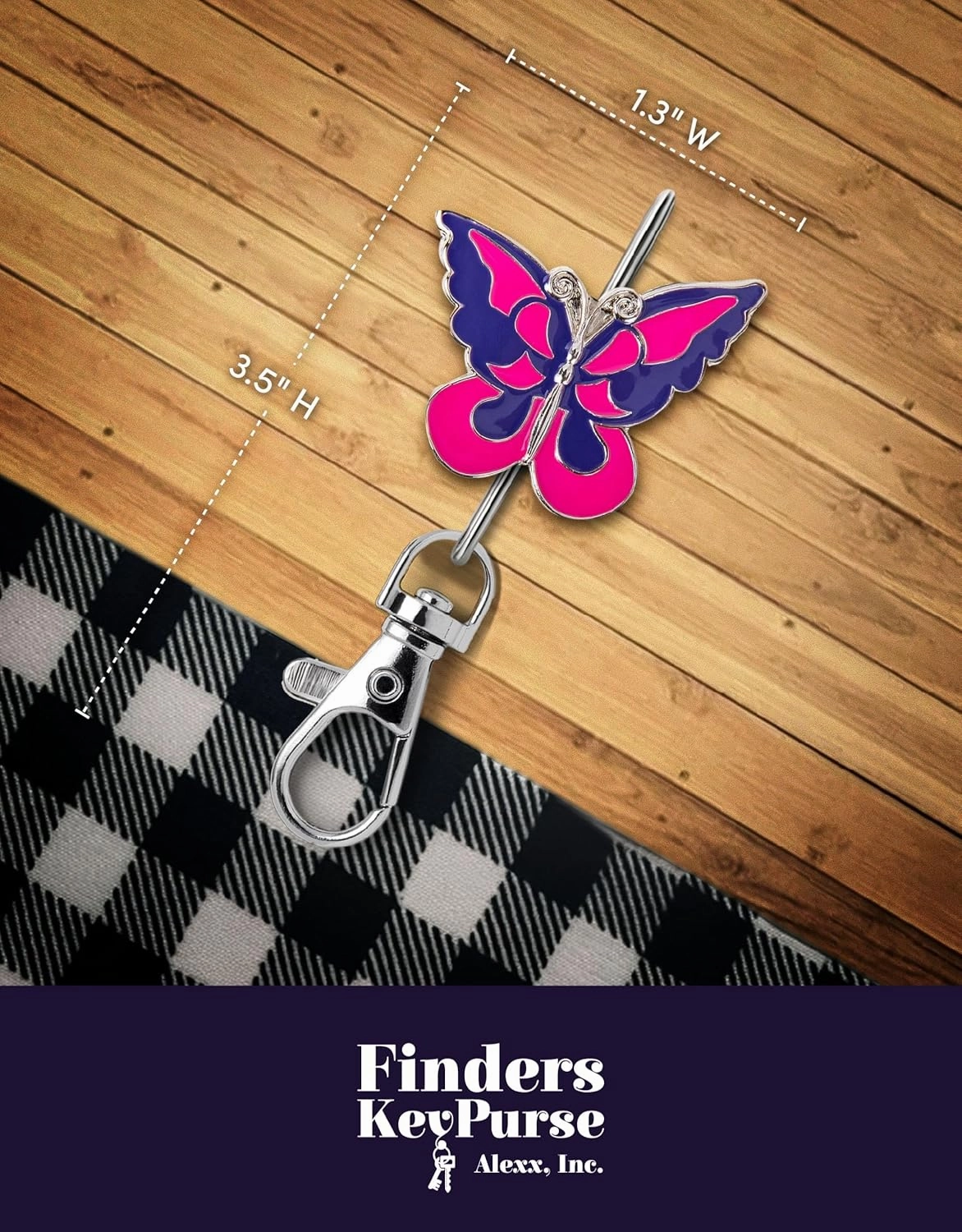 Women’s Bag Charm Key Finder, Car Keychain Hook, Cute Purse Organizer & Tote Bag Accessories, Gifts for Mom - Original