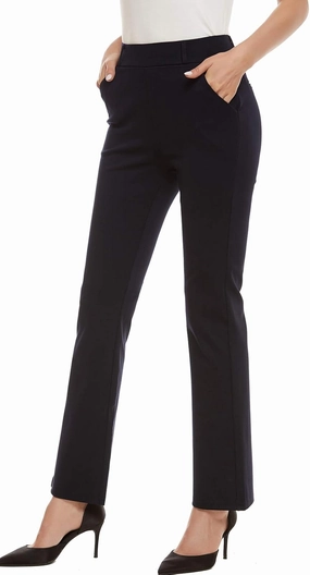 Women's Pull On Barely Bootcut Stretch Dress Pants