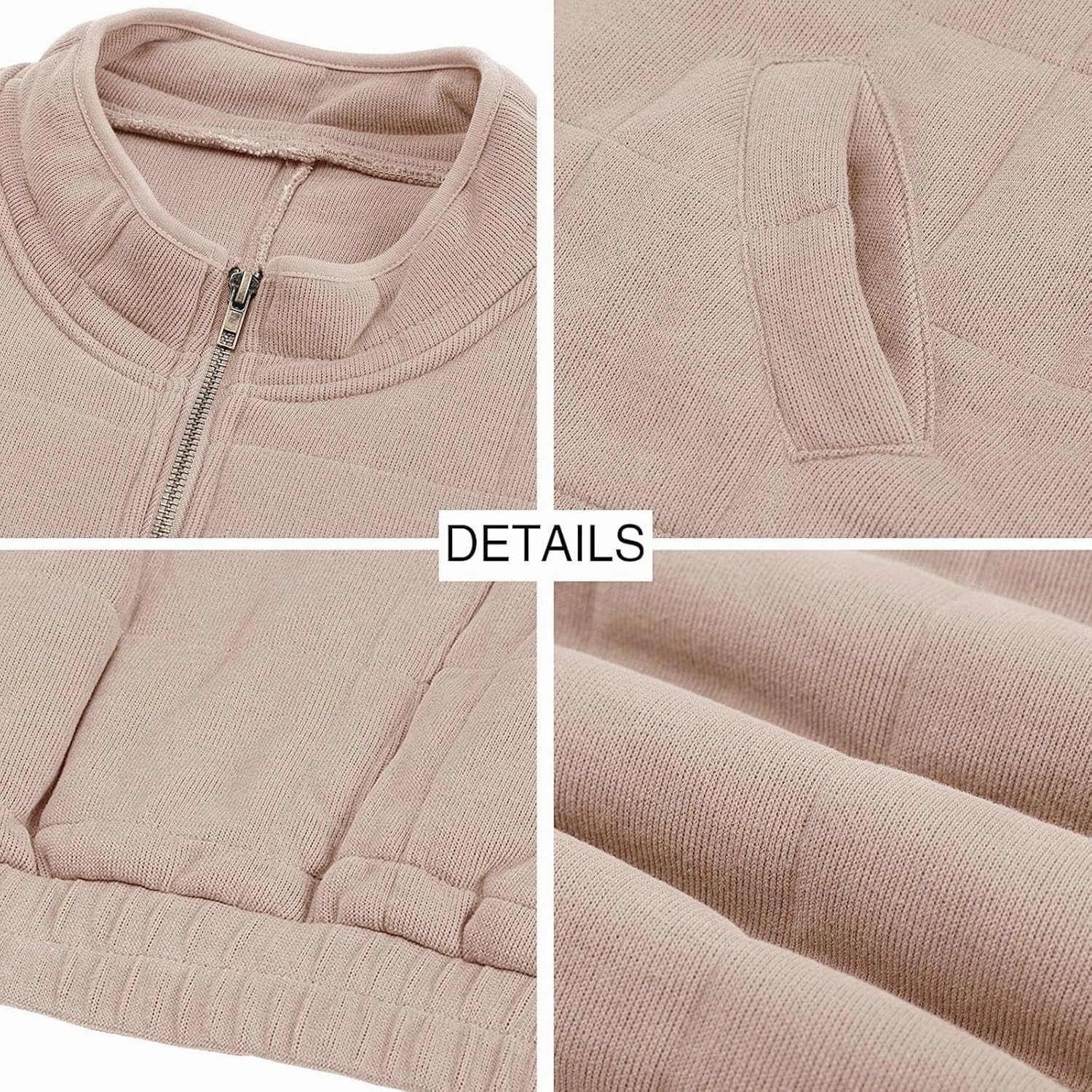 Women'S Quilted Lightweight Jackets Fall Casual Puffer Jacket Warm Winter Bomber Coats Oversized Outerwear Pockets