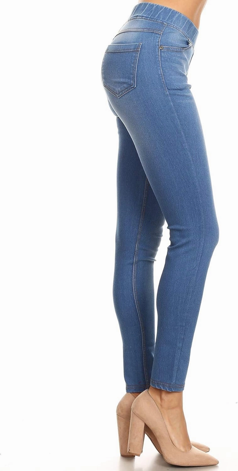 Women's Skinny Jeans Elastic Waist Pull On Jeggings Denim Pants with Pockets Regular - Plus Size