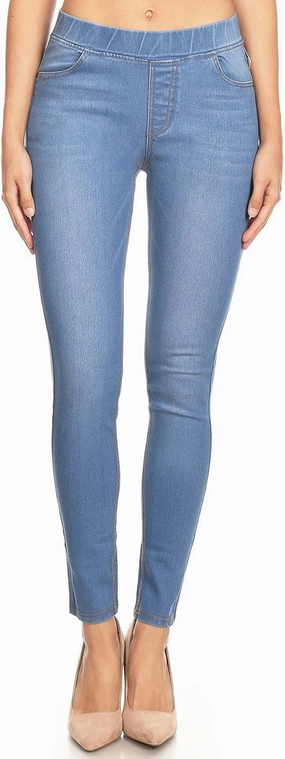 Women's Skinny Jeans Elastic Waist Pull On Jeggings Denim Pants with Pockets Regular - Plus Size