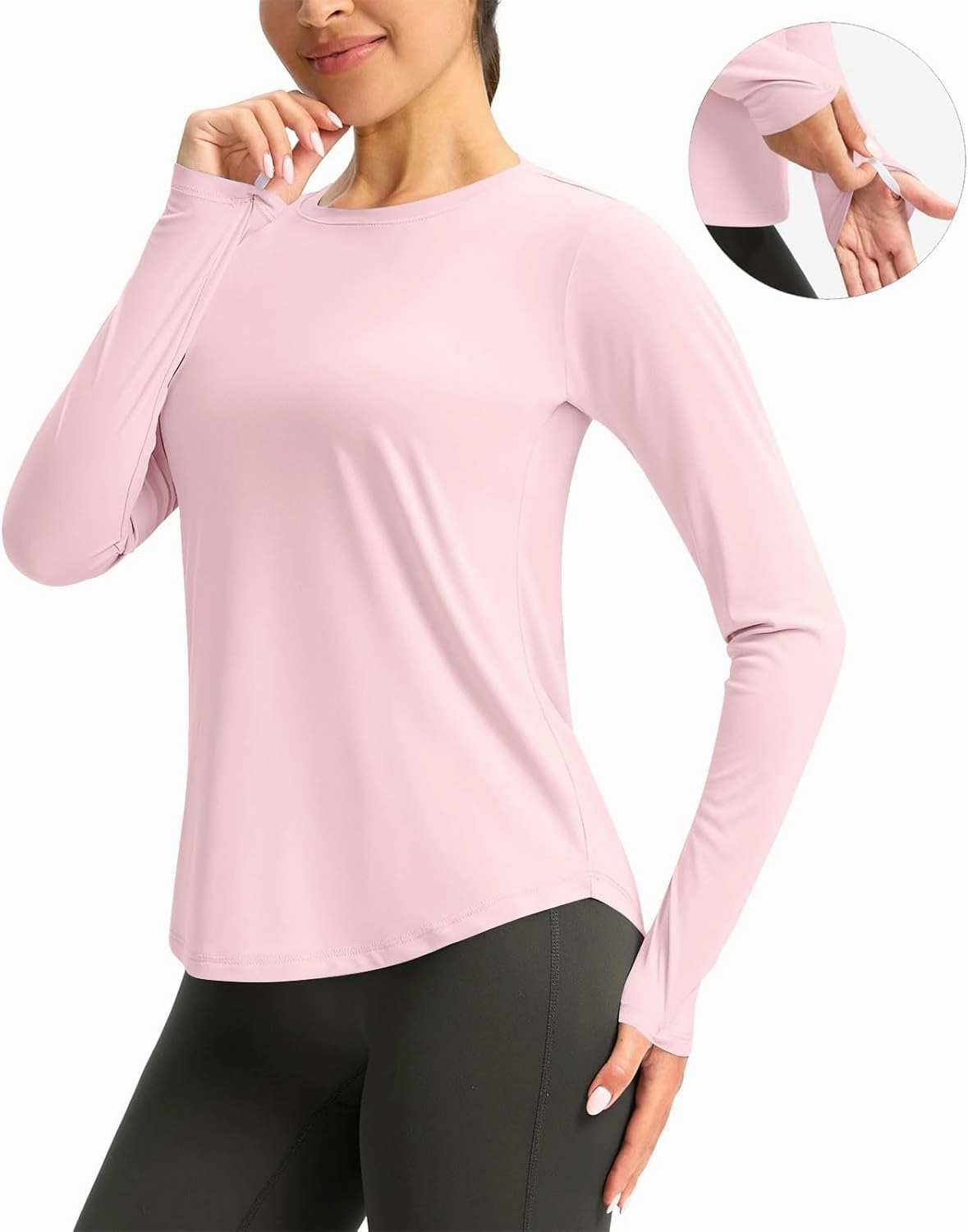 Women's Sun Shirts UPF 50  UV Protection Rash Guard Long Sleeve Swim Shirt Quick Dry Lightweight Workout Tops