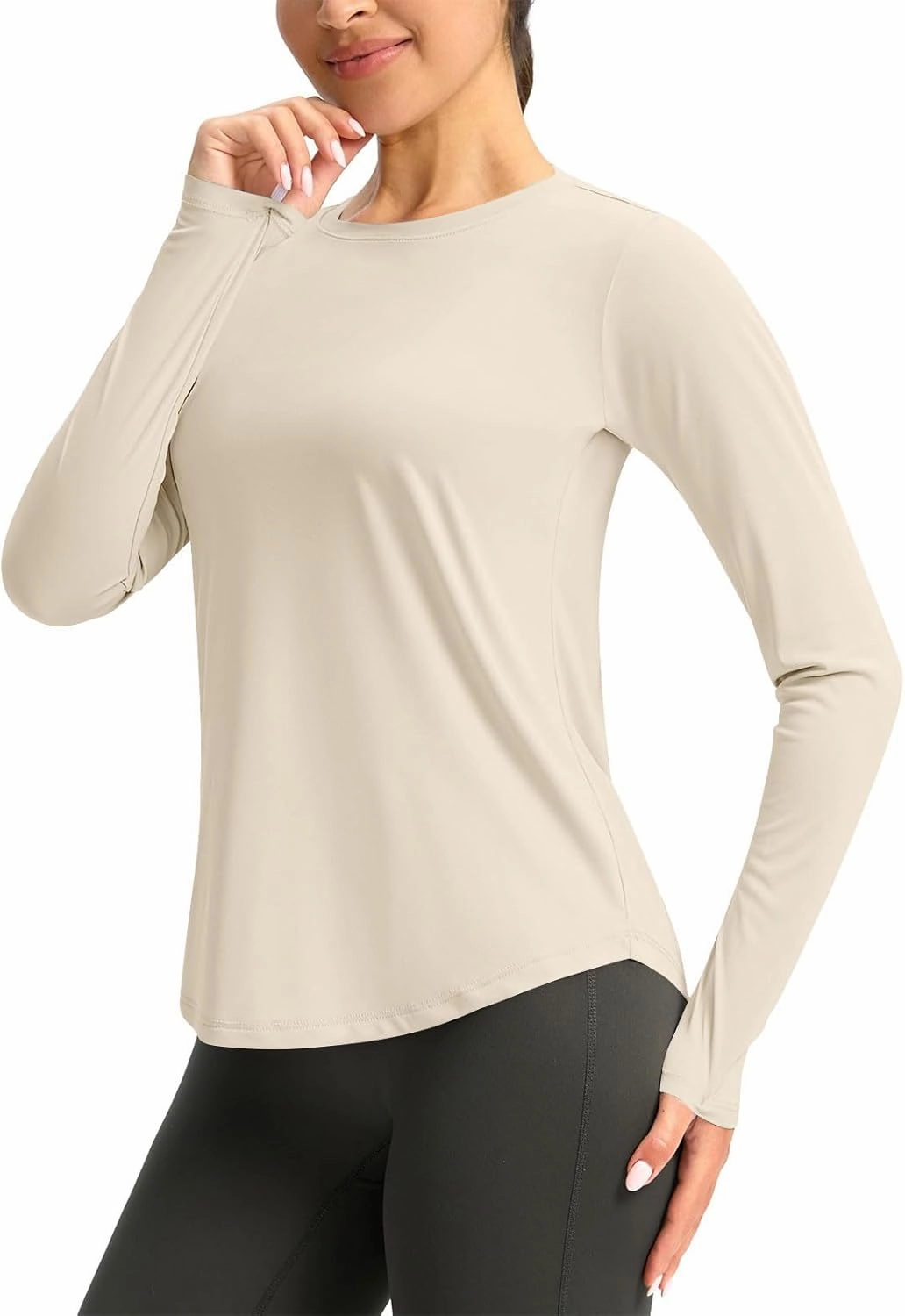 Women's Sun Shirts UPF 50  UV Protection Rash Guard Long Sleeve Swim Shirt Quick Dry Lightweight Workout Tops