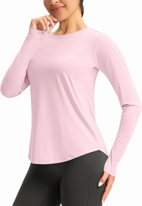 Women's Sun Shirts UPF 50  UV Protection Rash Guard Long Sleeve Swim Shirt Quick Dry Lightweight Workout Tops