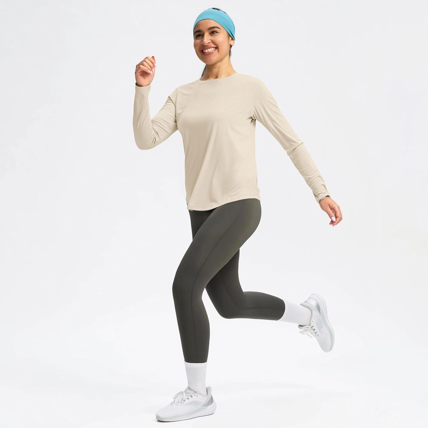 Women's Sun Shirts UPF 50  UV Protection Rash Guard Long Sleeve Swim Shirt Quick Dry Lightweight Workout Tops
