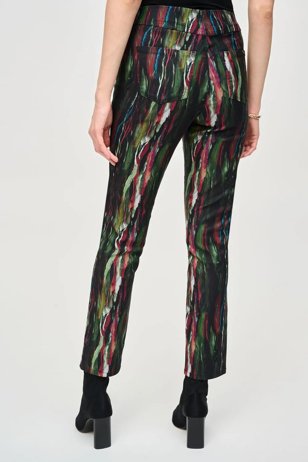 Women's Abstract Print Classic Slim Pull-On Pants