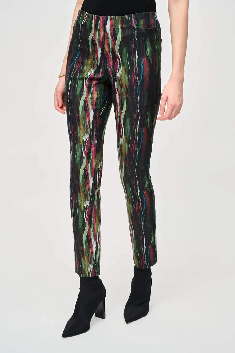 Women's Abstract Print Classic Slim Pull-On Pants
