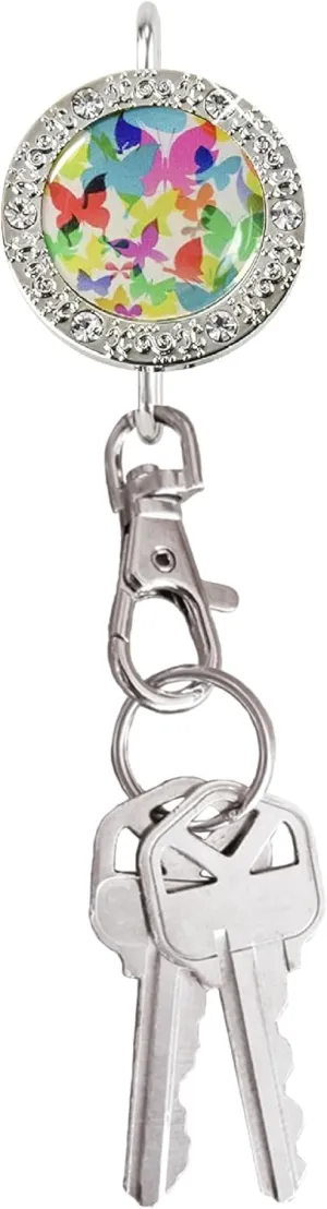 Women’s Bag Charm Key Finder, Car Keychain Hook, Cute Purse Organizer & Tote Bag Accessories, Gifts for Mom - Bling