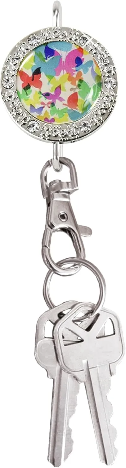 Women’s Bag Charm Key Finder, Car Keychain Hook, Cute Purse Organizer & Tote Bag Accessories, Gifts for Mom - Bling