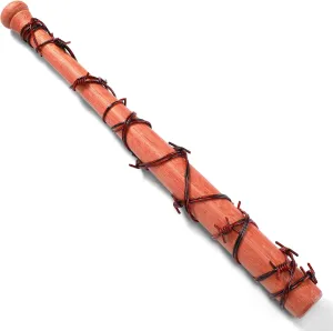 Wood Baseball Bat and Fake Barbed Wire Set, 25.2 Inch Wooden Ball Bat Wood Bats Plastic Barb Wire Decoration Prop for Halloween Cosplay Cowboy Party Decoration (Red Wire)
