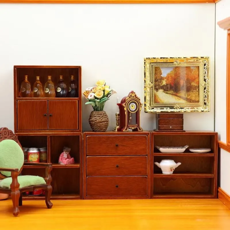 Wooden Miniature Cabinet Set | 1:12 Scale