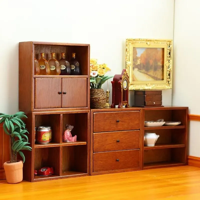 Wooden Miniature Cabinet Set | 1:12 Scale