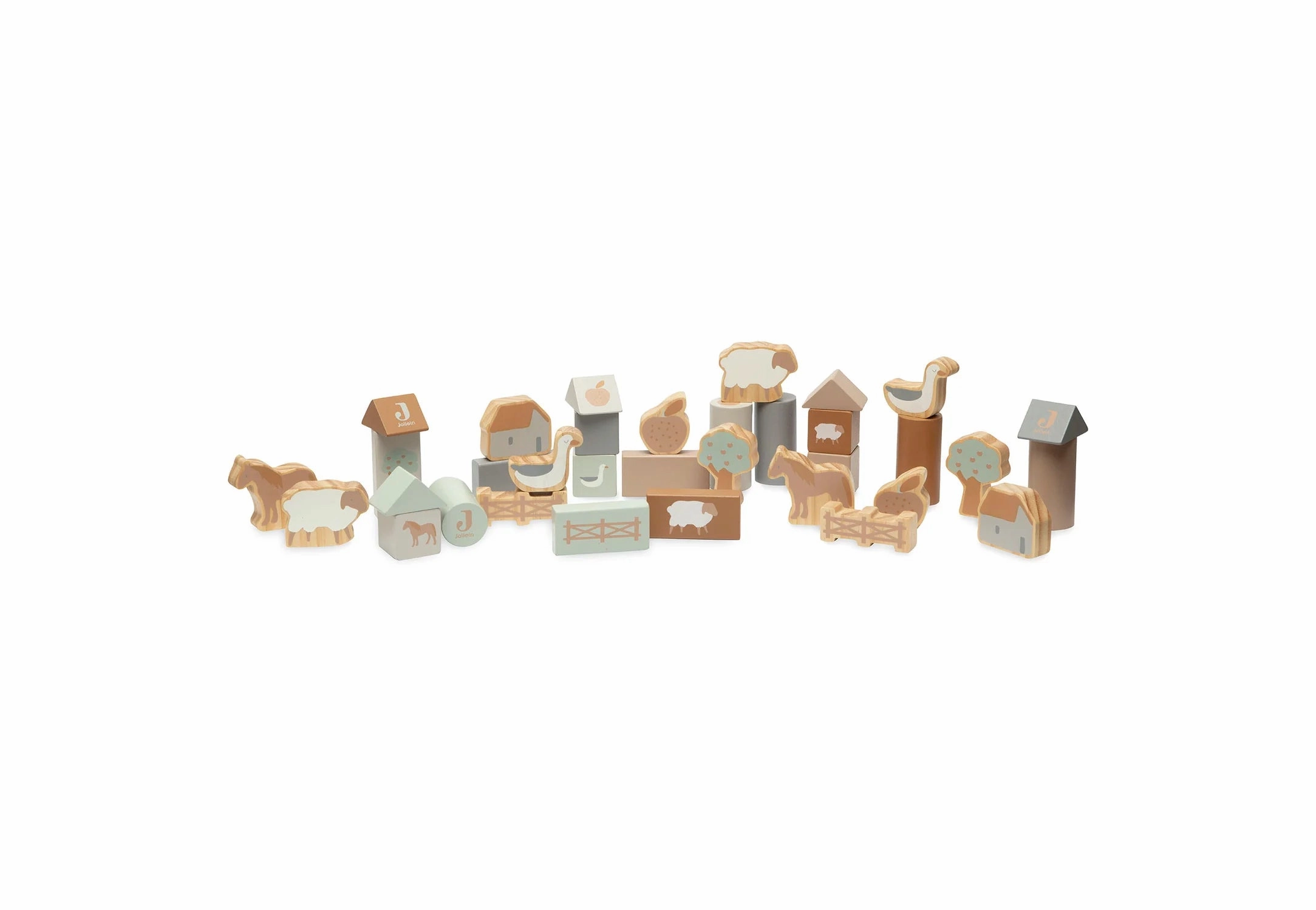 Wooden blocks set Farm