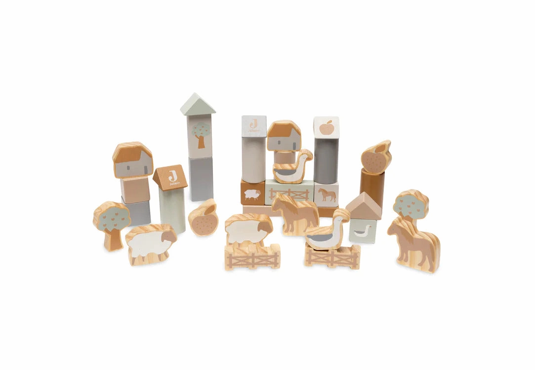 Wooden blocks set Farm