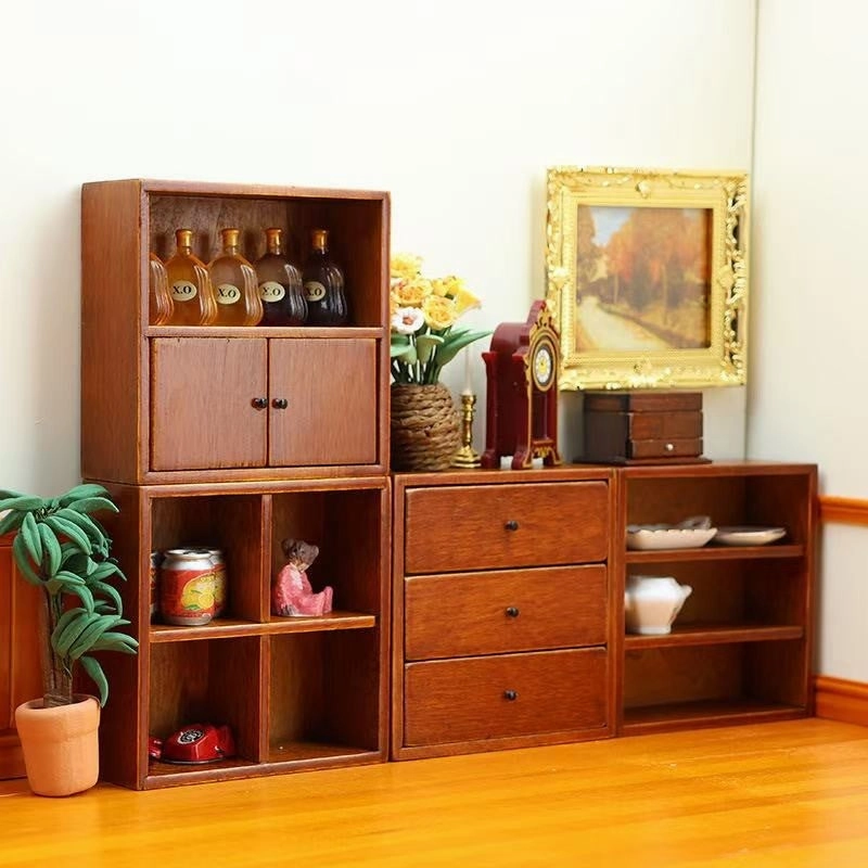 Wooden Miniature Cabinet Set | 1:12 Scale