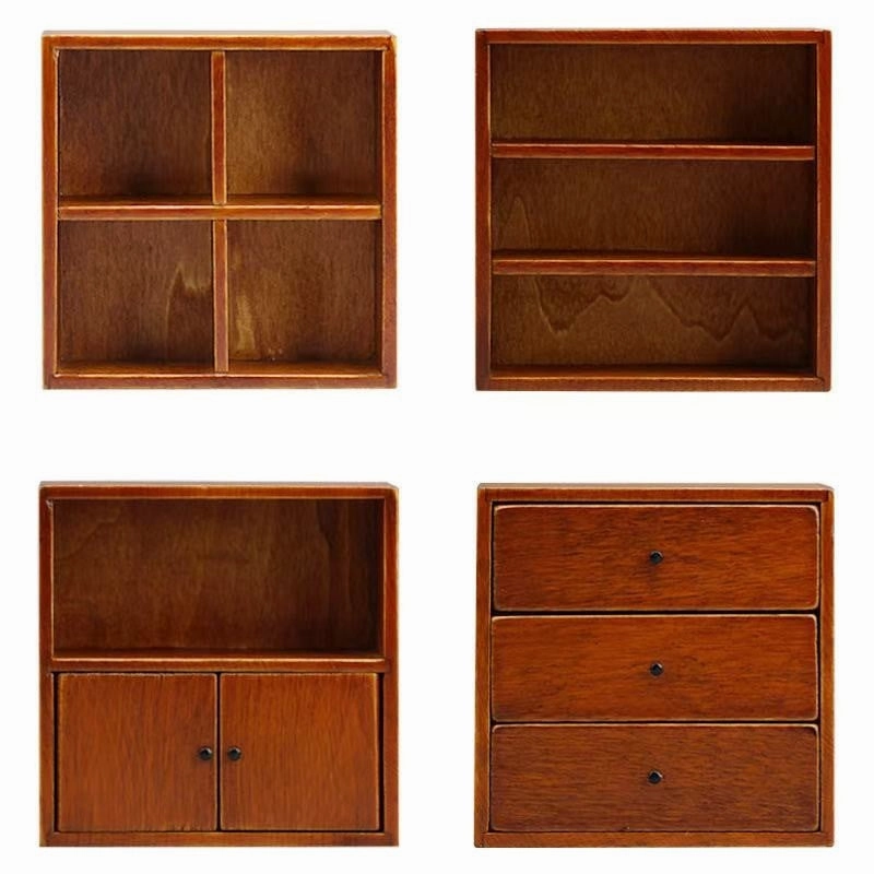 Wooden Miniature Cabinet Set | 1:12 Scale