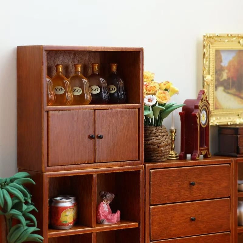 Wooden Miniature Cabinet Set | 1:12 Scale