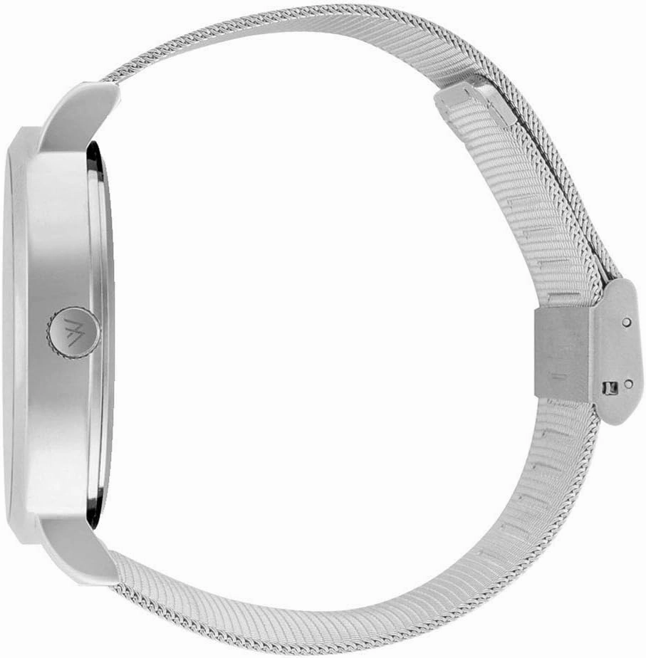 Wristology 2 Sizes Numbers Watch Metal Mesh Band - Interchangeable Stainless Steel Strap - Easy to Read Analog Nurse Watch with Second Hand for Women, Men, Nurses, Teachers