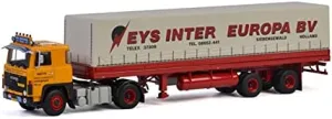 WSI for Scania 1 Series 4x2 Curtain Side Trailer Classic 01-2616 1/50 DIECAST Model Finished CAR Truck