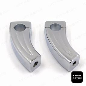 XKMT-Chromed Handlebar Risers Compatible With Kawasa Vulcan 800 900 1500 1600 1700 2000 Classic 1'' [B00YWCSV8U]