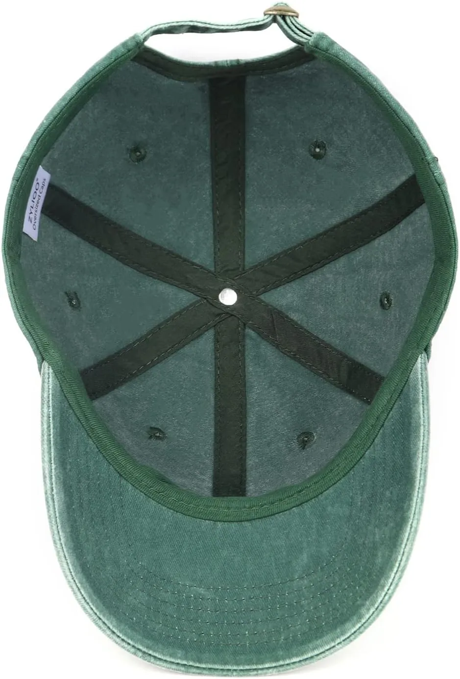 XXL Oversize Washed Denim Baseball Cap,Low Profile Jean Sports Cap for Big Heads 23.5"-25.5",Large Pigment Dyed Dad Hat